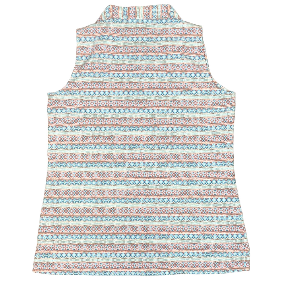 Coolibar Sleeveless Blouse - Red and Blue Stripes SKU1129 - Picture 6 of 6
